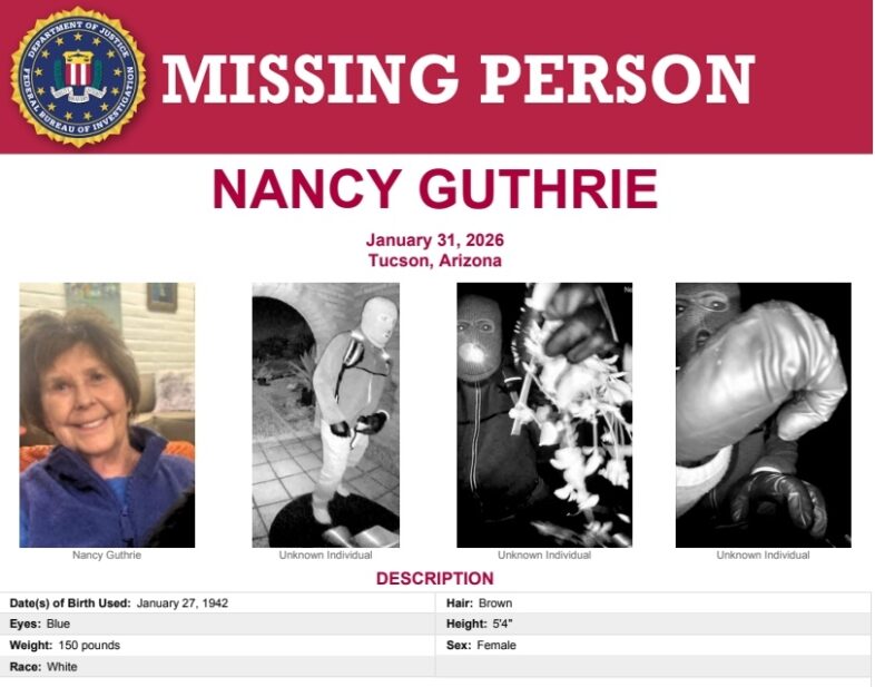 FBI releases recovered footage from Nancy Guthrie’s Nest cam