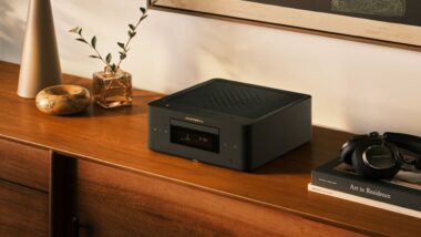 This elite mini hi-fi hub is perfect for limited shelf-space and smaller homes, but compact does not mean cheap